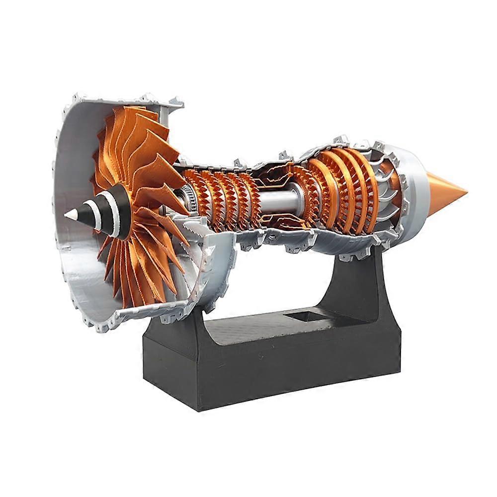 Mini Turbofan Engine Model DIY Aircraft Engine Replica with Motorized Blade Rotation Display