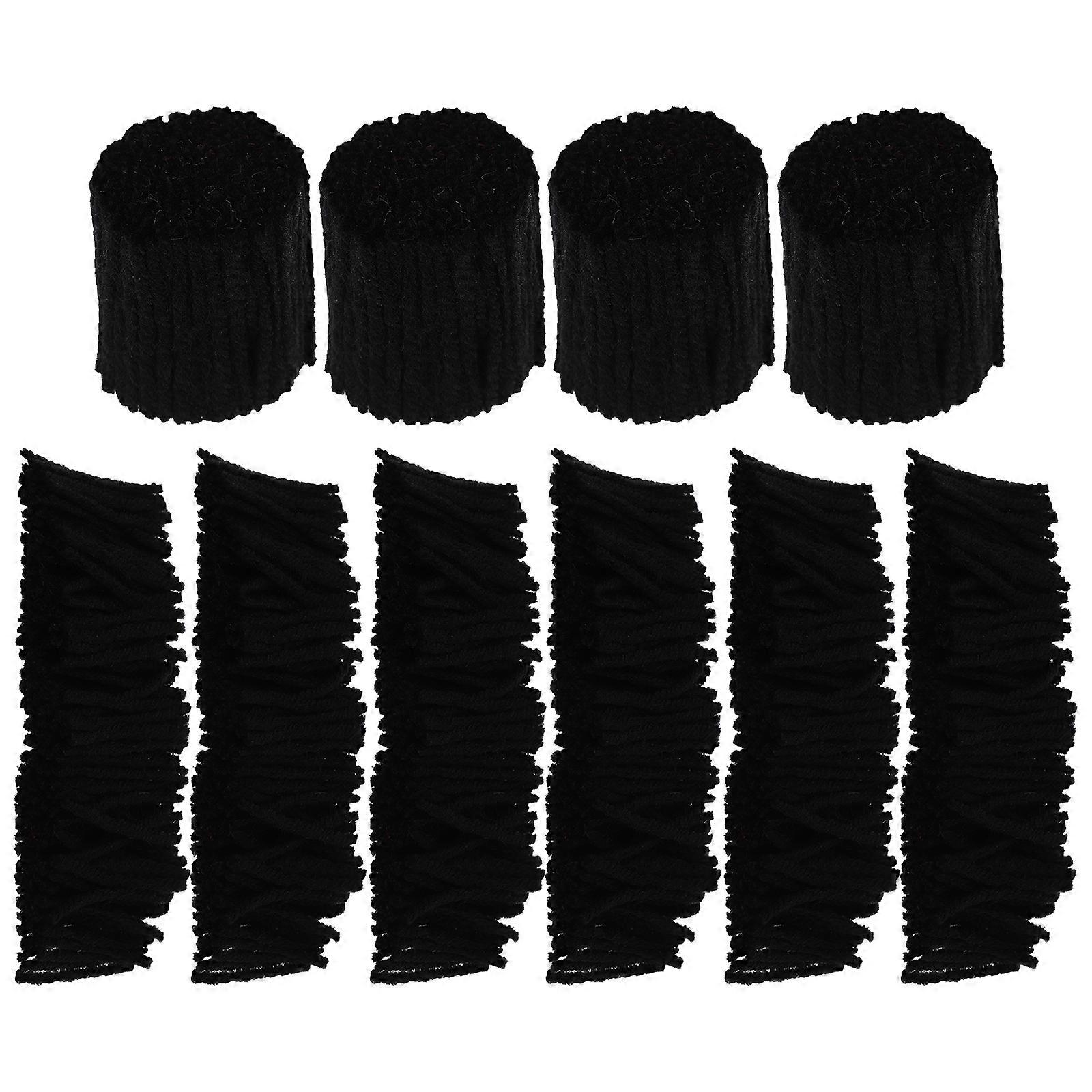 Black Latch Hook Rug Yarn Acrylic Material for DIY Use 10 Rolls Set