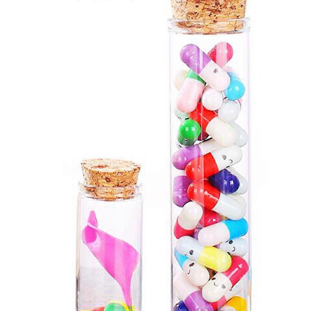 Mini Transparent Corks Glass Bottles for Storage 20Pcs Tea Storage