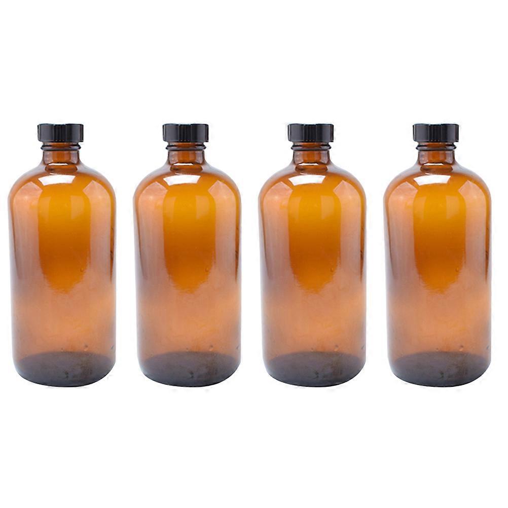Refillable Glass Bottle Boston Round for Storage Use 8Pcs