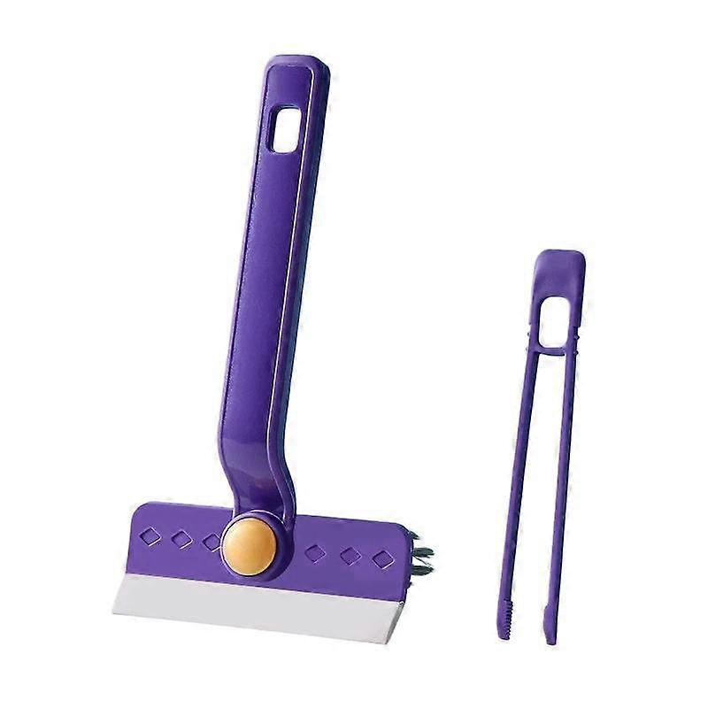 Multifunctional Rotatable Gap Cleaning Brush Glass Scraper For Bathroom Window Floor