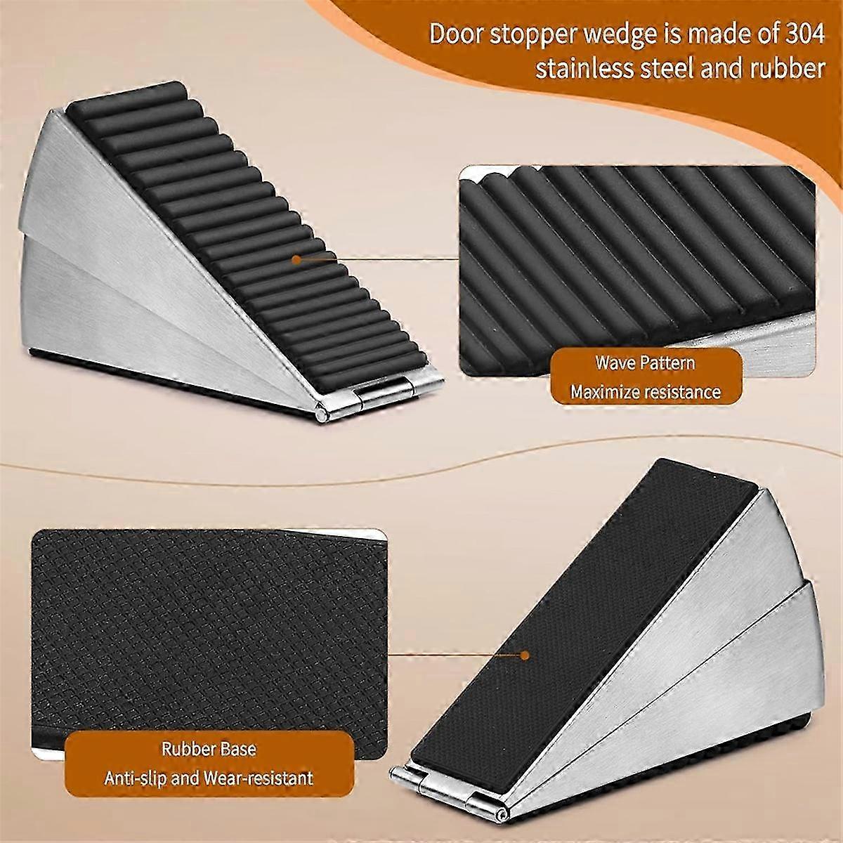 Durable Door Stopper for Floor Protection, 2pack