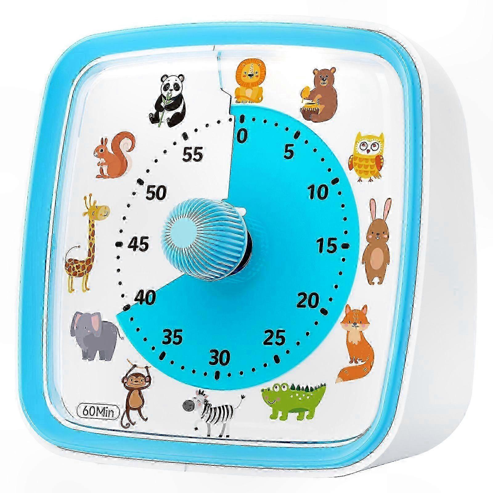 Visual Timer with Night Light, 60-Minute Countdown, Pomodoro Functionality