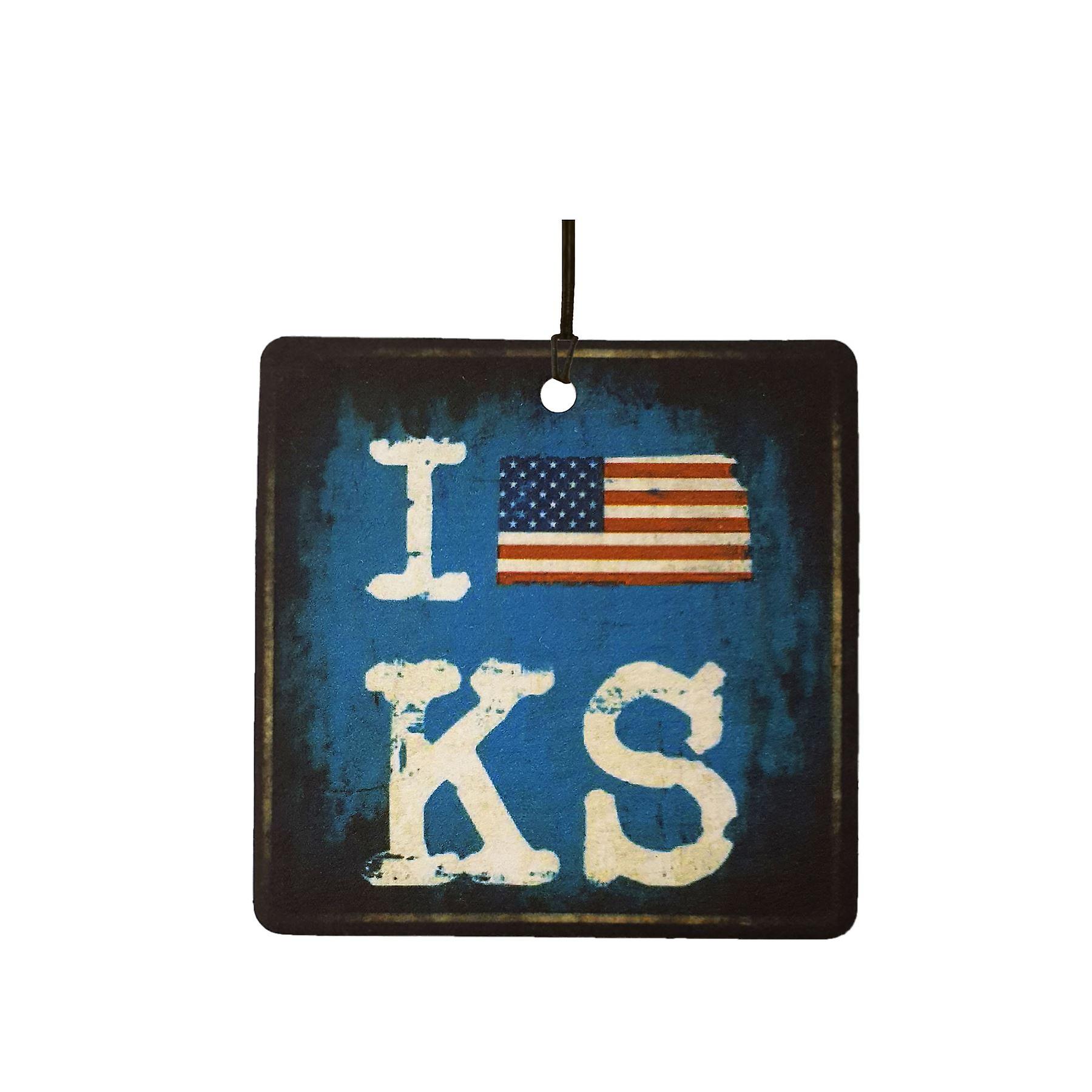 I Love Kansas Sunflower State Car Air Freshener