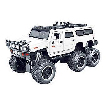 Carrinho de brinquedo SWAT off-road de seis rodas, modelo de carro policial com inércia, voz e luz, presente perfeito para crianças.
