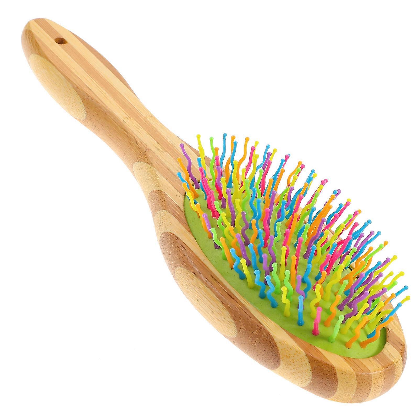 Pet Cleaning Comb Rainbow Comb for Durable Bamboo Material