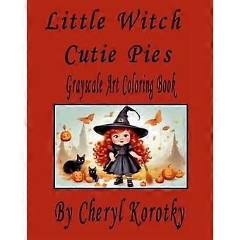 Kolorowanka Little Witch Cutie Pies w skali szarości
