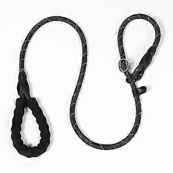 Slip Dog Leash for Small Dogs, Anti-Choking Training Lead with Reflective Threads, 2 Soft Handles