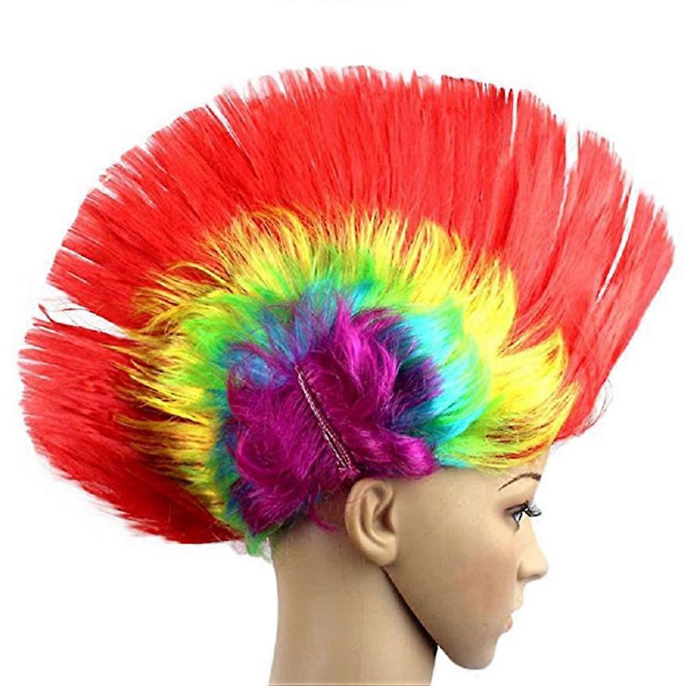 Perruque de cosplay Cockscomb, perruque multicolore pour déguisement
