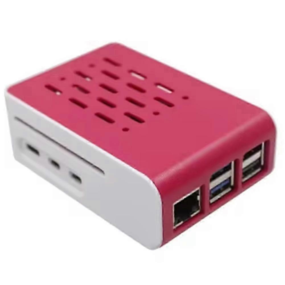 compatible withRaspberry Pi 5th Generation B Red and White Cooling Box Shell Raspberry Pi Case Cooling Fan Protective Shell