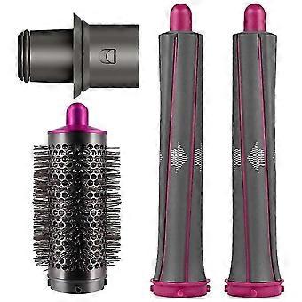 Escova modeladora de cachos com adaptador compatível com secador de cabelo, que se transforma em modelador de cachos e também é compatível com Airwrap.