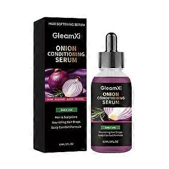 Sérum capillaire revitalisant à l'oignon, gouttes de soin pour le cuir chevelu et les cheveux infusées au romarin, 60 ml