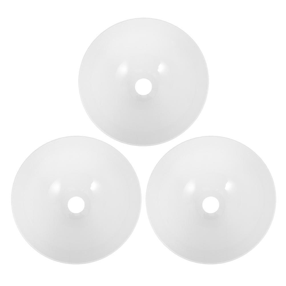 White Plastic Mushroom Lamp Shade Set, 3Pcs, Compatible with E27 Base