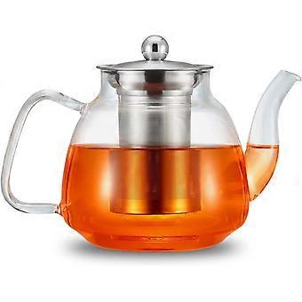 42oz/1250ml Glass Teapot,Stovetop Safe Tea Pot for Blooming and Loose Leaf Tea, Tea Maker Gift