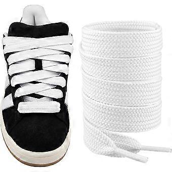 Fat Shoelaces for Adidas Campus 00s,16MM Chunky Thick Flat Wide Jumbo Shoe Laces Replacement Laces for Sneaker shoes  White   140cm_hz