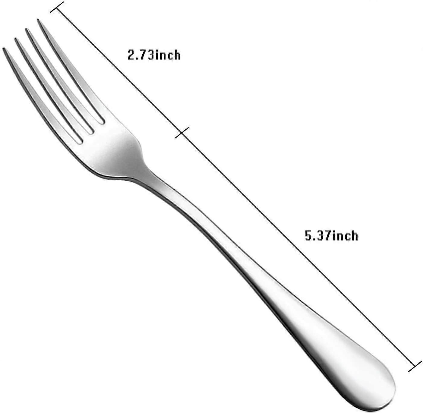 18/10 Heavy-Duty Aço Inoxidável Jantar Forks Set de 8, 8 polegadas