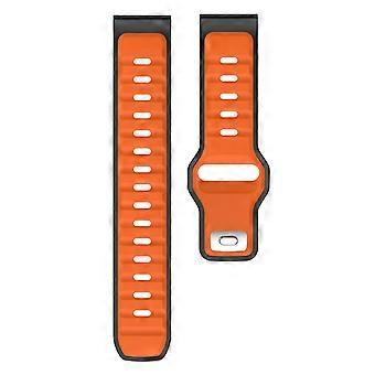 Cinturino in silicone da 20 mm per Samsung Galaxy Watch7 40 mm / 44 m / Huami Amazfit Active 2 cinturino da polso sportivo a due colori