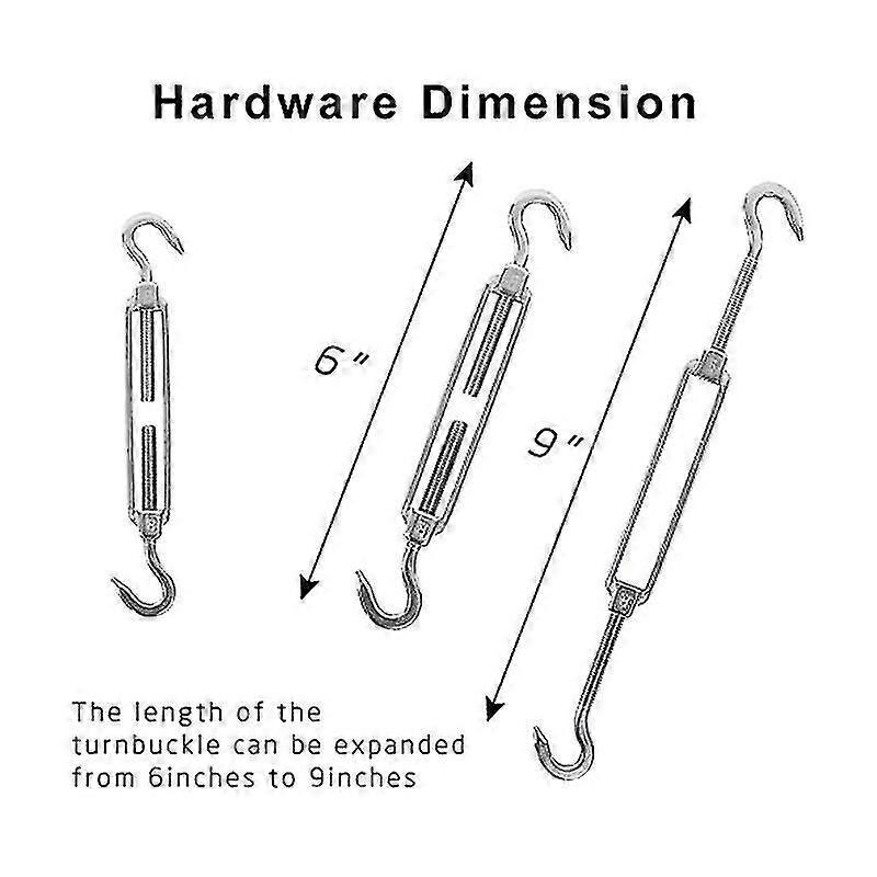 Sun Shade Sail Hardware Kit Compatible With Square/rectangle/triple-cornered