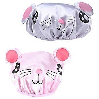6Pcs Kids Shower Hat Bath Caps for Children Washable Assorted Color