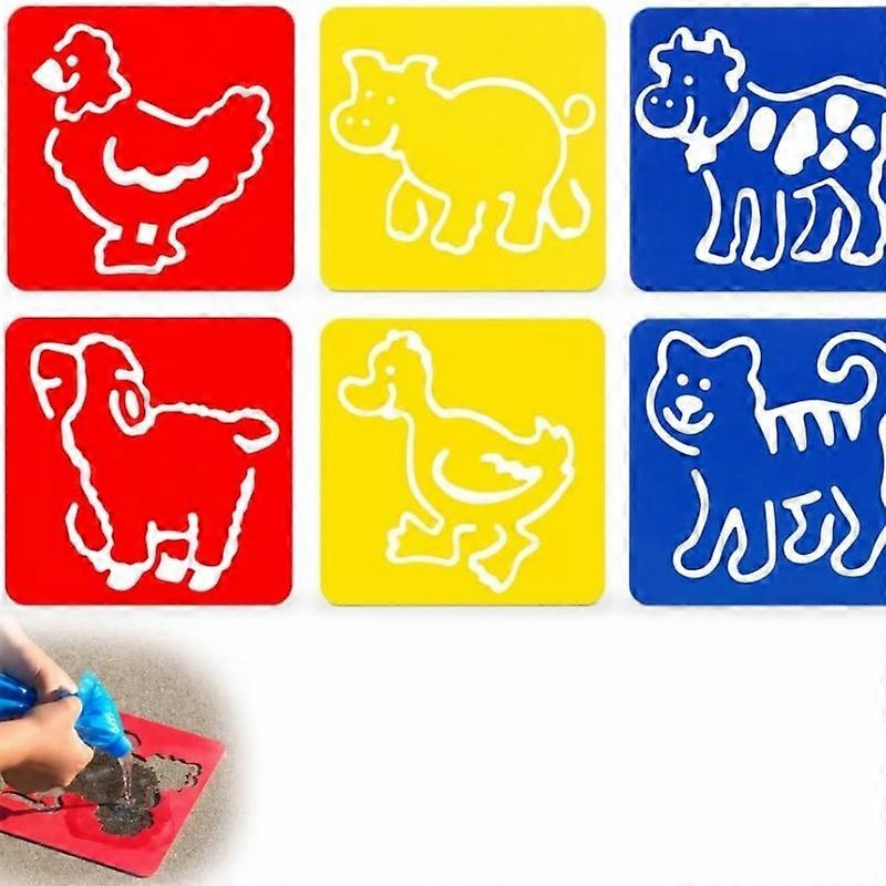 Washable Reusable Basic Primary Shape Drawing Stencil Templates For Painting Use