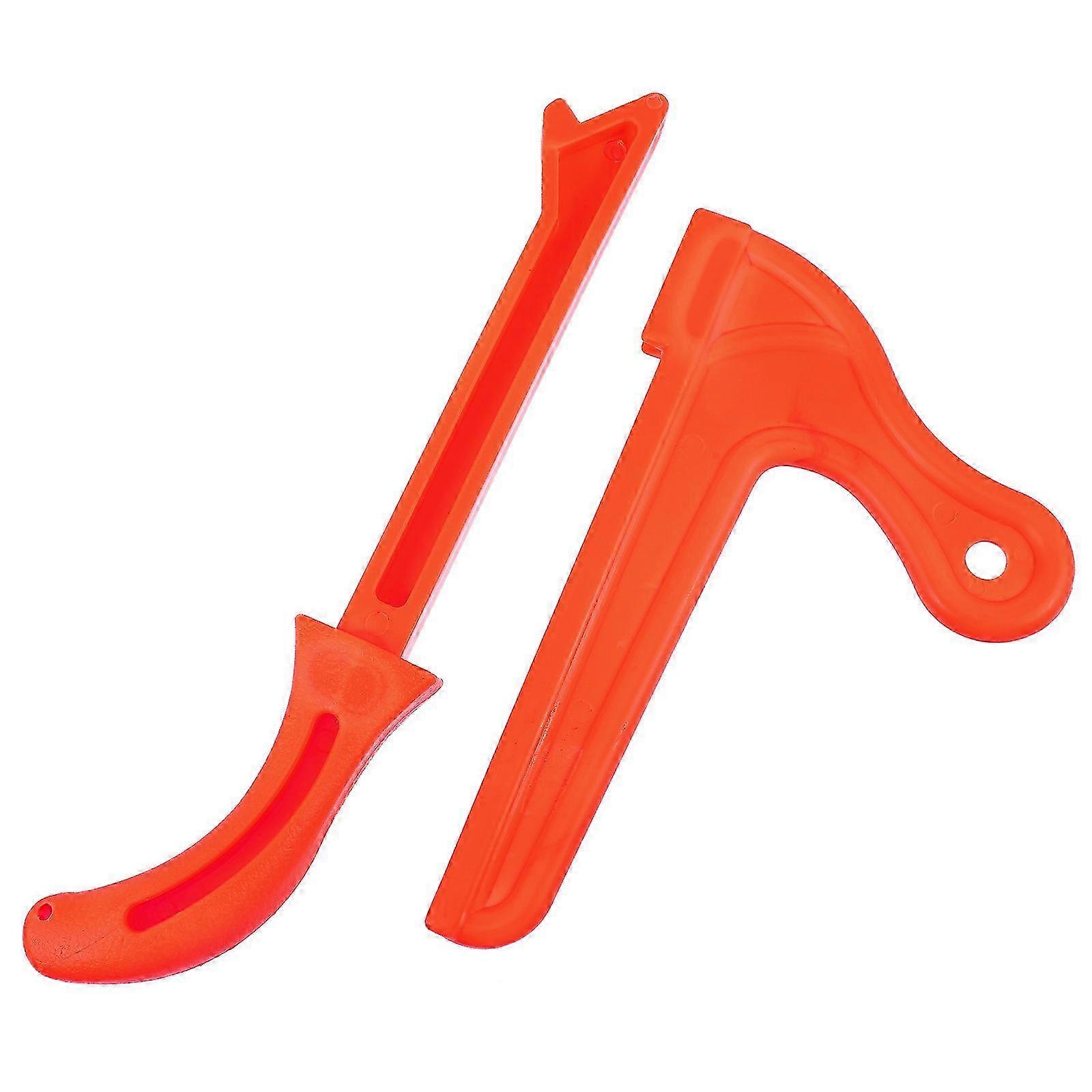 2Pcs Woodworking Tools Set Woodworking Push Handlebar Utility Tools (Orange)