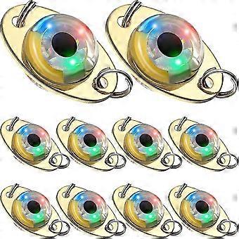 10 stuks LED-vislokmiddelen, vislepels en verlichte aasflitsers