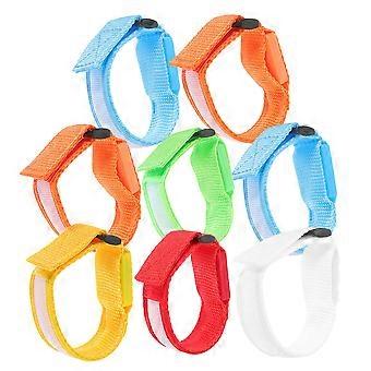 Glowing Colored Bracelets Nylon Light Up Bracelets for Running Use 8Pcs