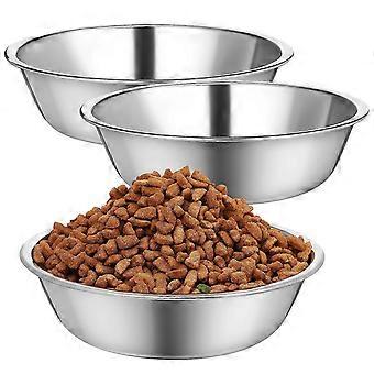 3pcs Katzennäpfe Tierfutternäpfe Edelstahl Katzenfutternäpfe Hundenäpfe Katzenfutterbehälter Haustierbedarf