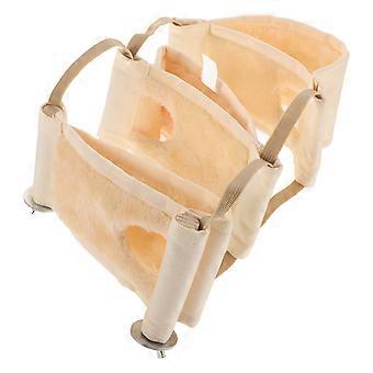 Hamsterzubehör Hängebett für Kleintiere, 3-teilig, gelb, warm