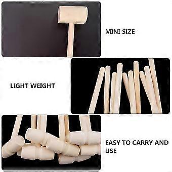 Cake Mallets Wooden Toy for Kids with 60Pcs Natural Wood Mallets