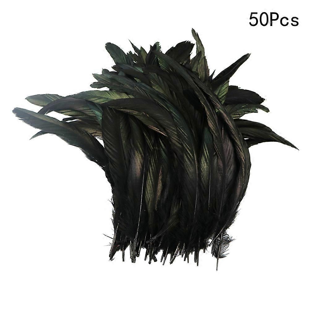 Natural Rooster for Decorating with 50Pcs Black Tail