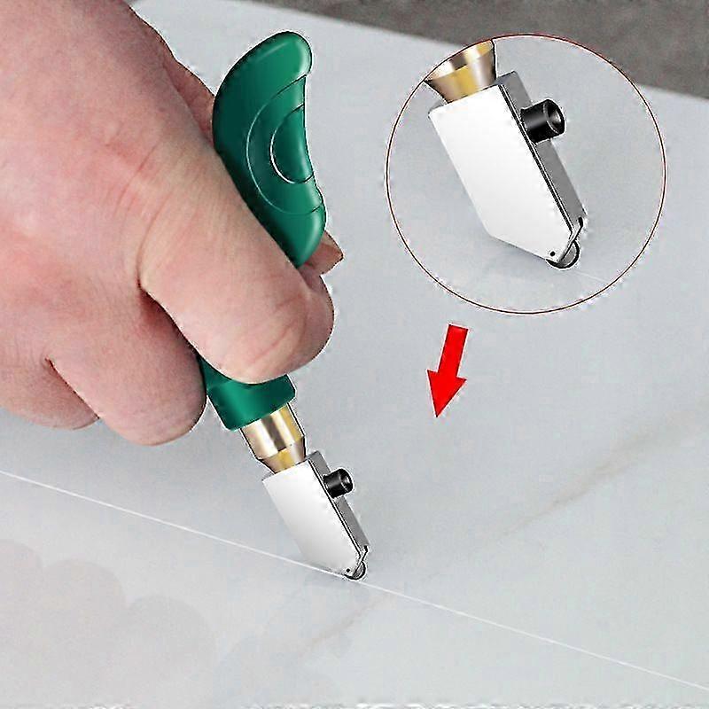 Glass tile cutter with quick opening tile separator compatible with professional cutting tools
