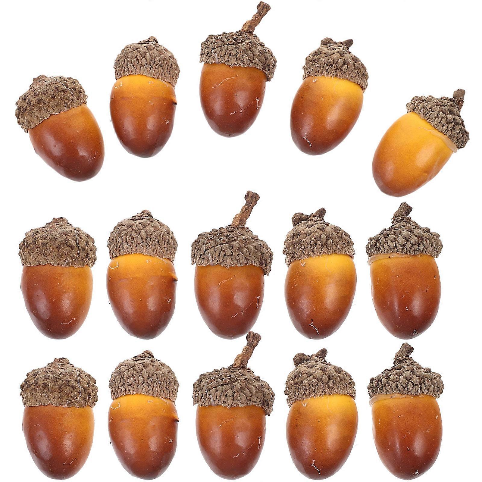 Simulation Acorn Ornaments for Dining Table 50Pcs Mini Decor