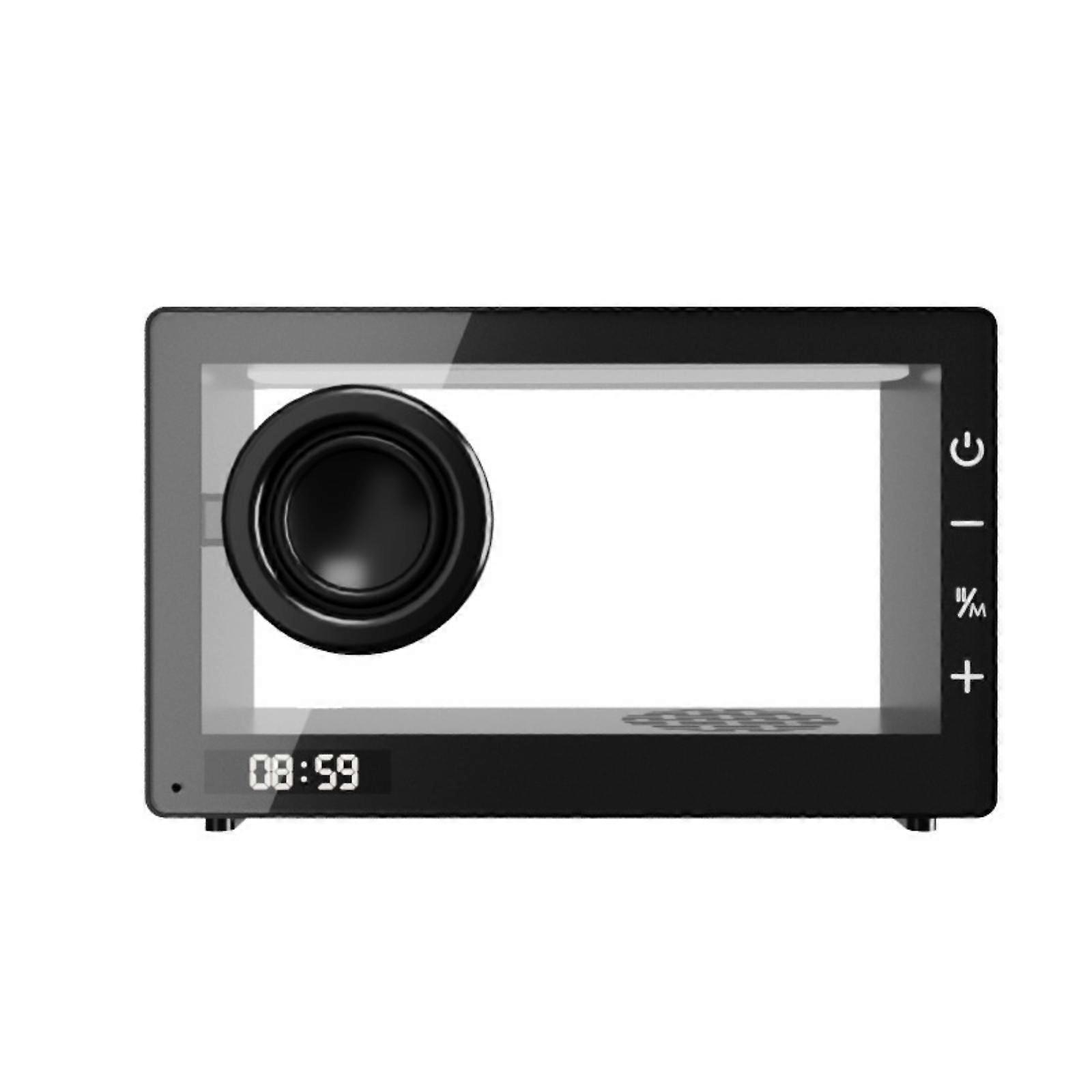 Transparent Speaker Speaker with Clock Two-driverDriver Gadget for Students,