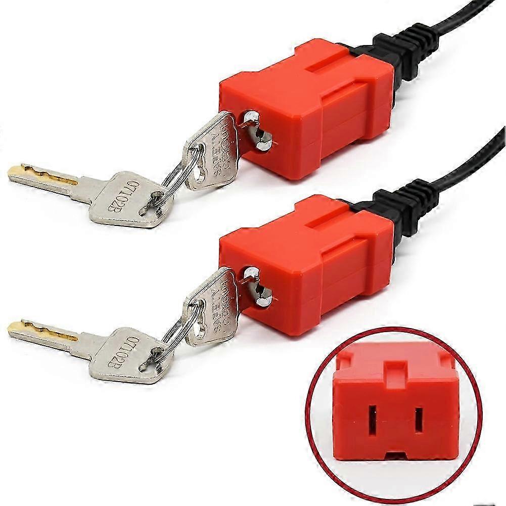 Plug Lock Electrical Cord Plug Lockout Device 2 Pack Outlet Locking