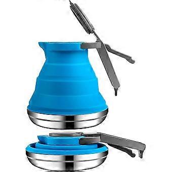Camping Coffee Pot Kannettava Camping Pot Camping Kettle Outdoor Camping Coffee Pot Vaellus Camping Kettle vaellusmatkoille ja ulkoiluun (sininen)