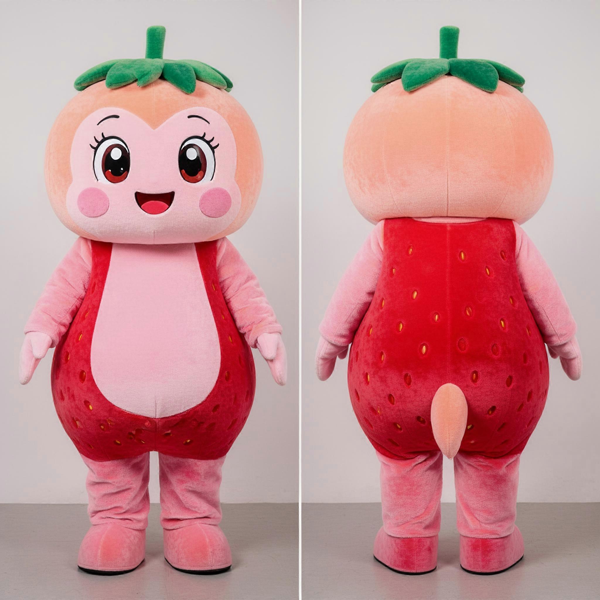 MASTICOT Velvety Pink Strawberry Mascot