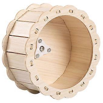 Roue d'exercice en bois en forme de tournesol pour hamster, idéale pour l'extérieur.