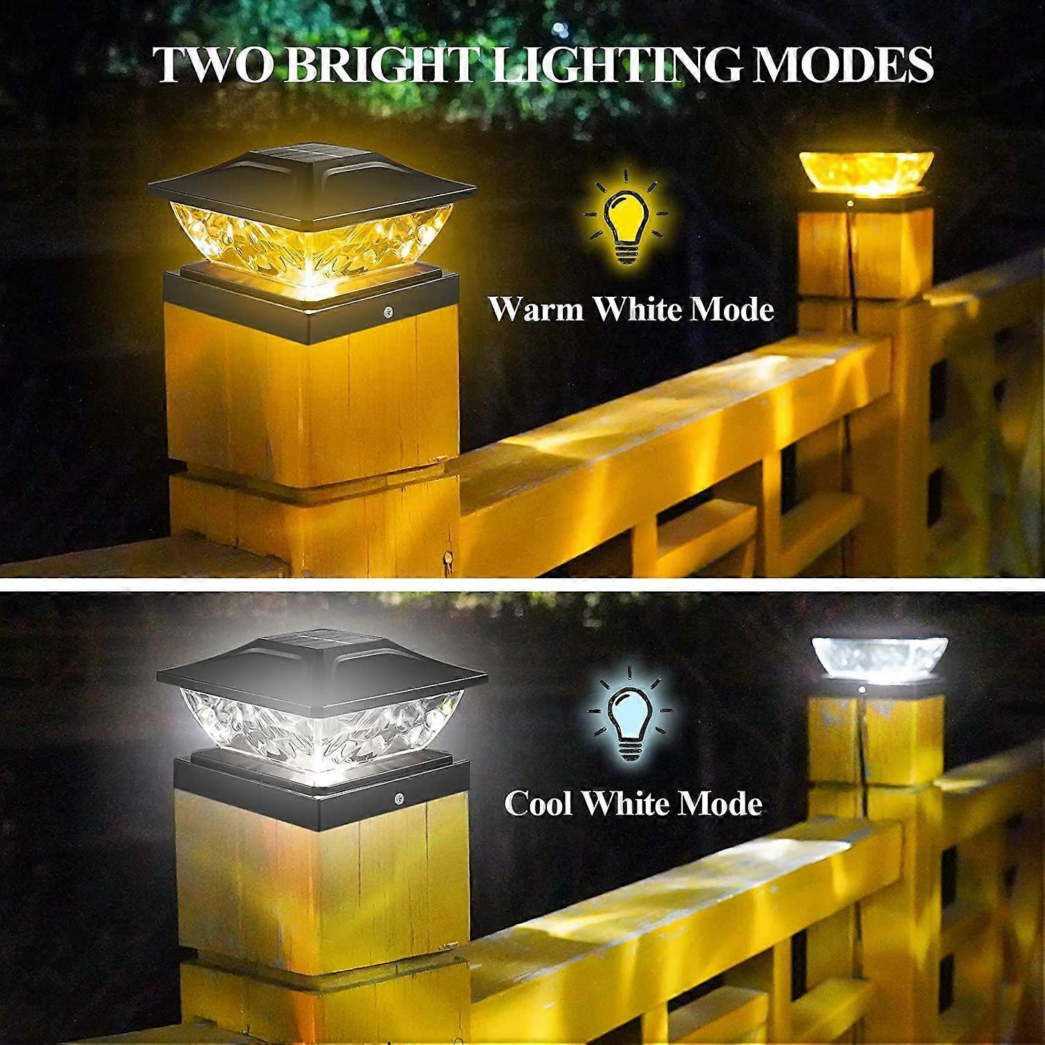 8 Pack Outdoor Solar Post Cap Lights