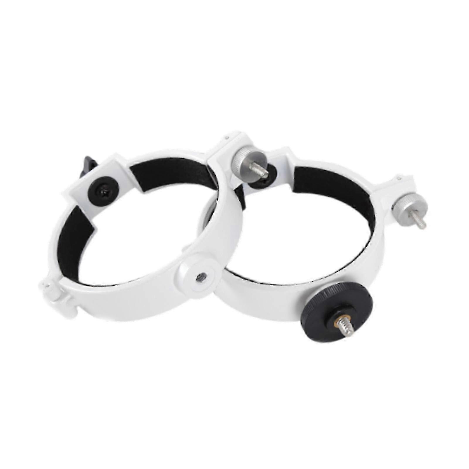 8cm White Metal Telescope Ring Pair