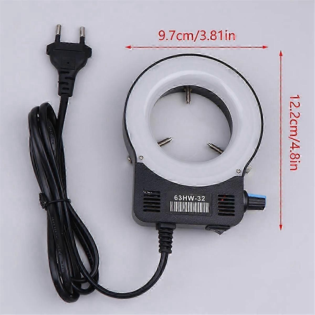 Microscope Ring Light Illuminator Lamp For Microscope Circle Light Industrial Microscope Camera Eu-plug