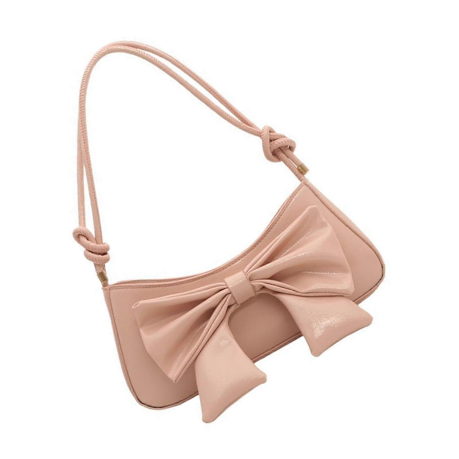 Soft PU Bowknot Hobo Bag Adjustable Strap