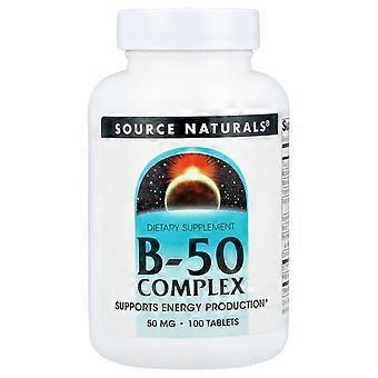 2 x Source Naturals, B-50 Complex, 100 Tablets