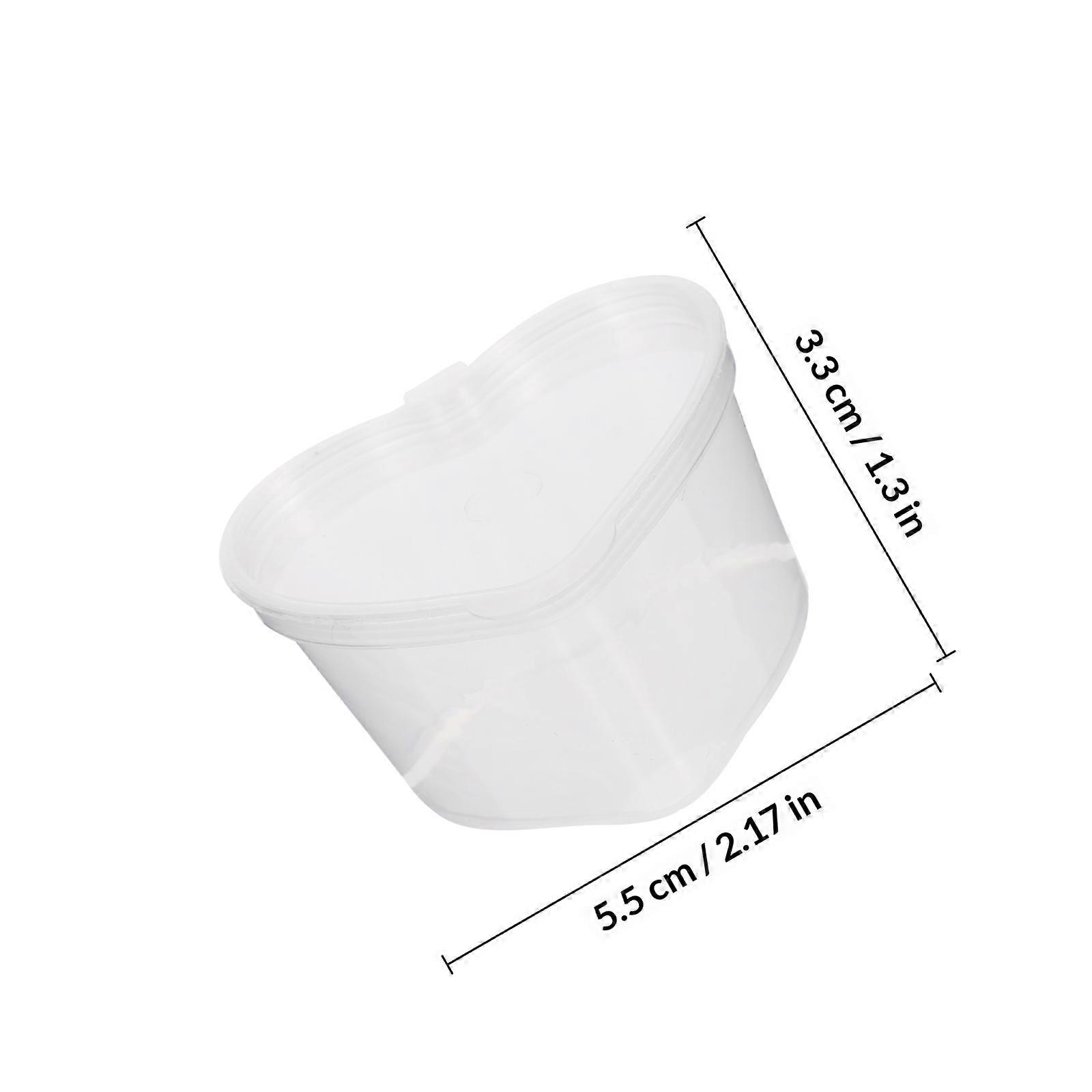 Plastic Spice Jars Sauce Storage Container Heart Shape 50Pcs
