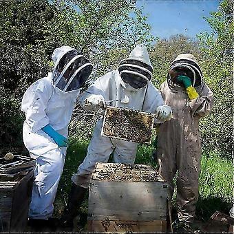 Beekeeping Protective Suit XL with Long Gloves and Veil Hood compatible with Professional Use