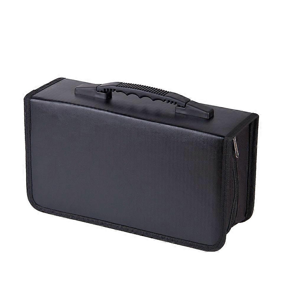 Cd Boxes Creative Storage Bag for Cd Storage Case 128Pcs Capacity Black