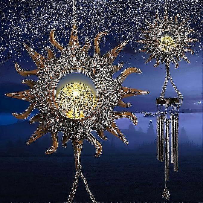 Weatherproof Solar Wind Chime With LED Light