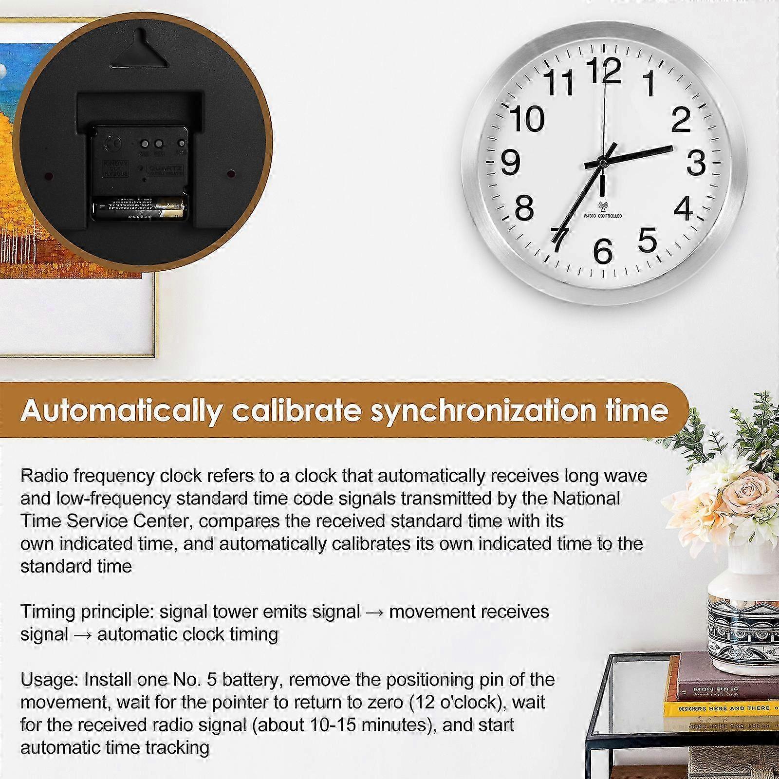 DCF77 Auto-Set Silent Wall Clock