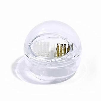 Nail Drill Cleaning Brush Set with Dual Brushes, White Storage Case for Salon and Travel Use