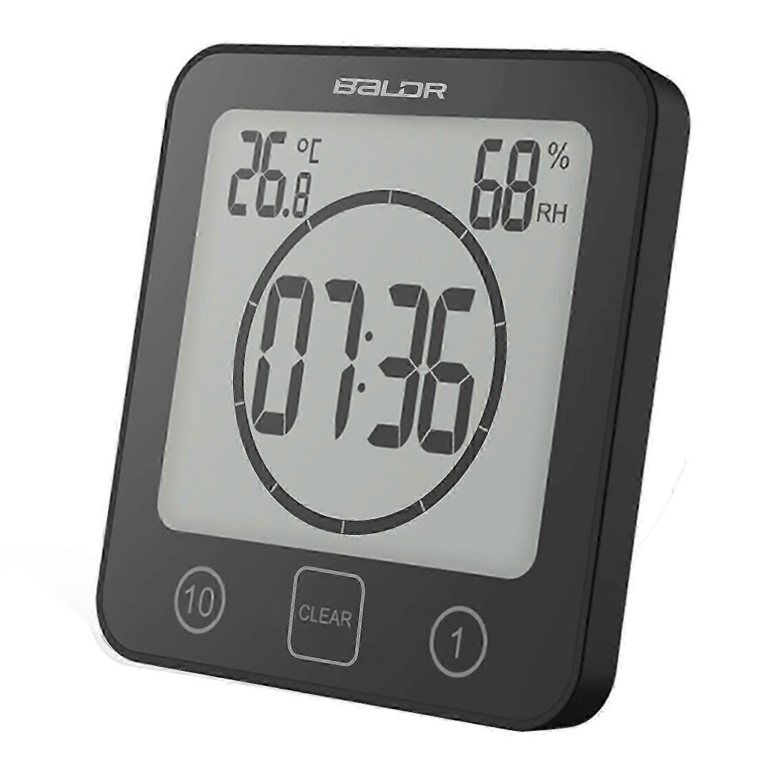 LCD Bathroom Clock With Temp Humidity